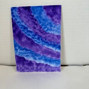 Hand-painted multicolored tie dye effect dark blue gouache painting